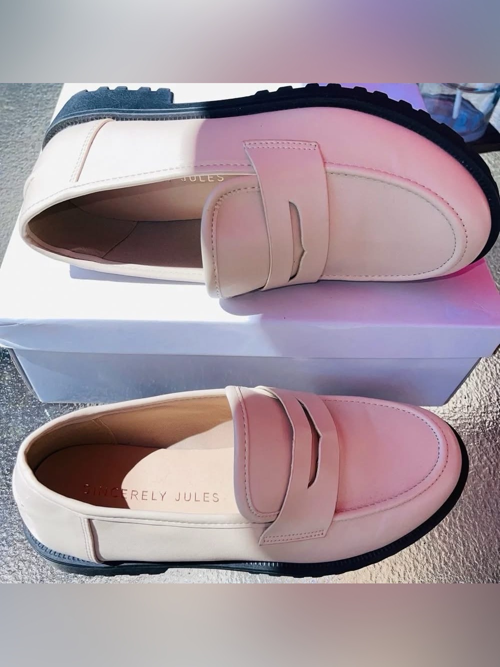 Sincerely Jules Broadmoor Cream Loafers size 7.5 - Picture 9 of 12
